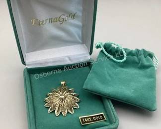 QVC EternaGold Floral Pendant
