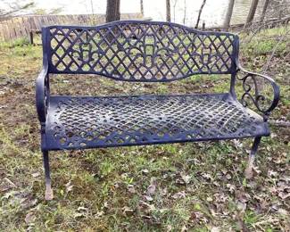 Cast metal bench