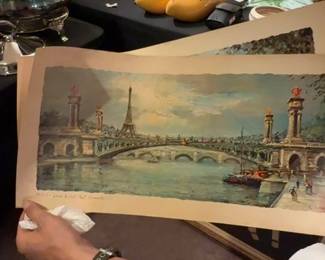 C. Leon Paris Pont Alexandre III Print second image