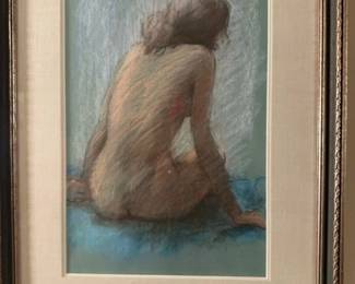 Seated Nude Pastel Drawing by Daniel Stone