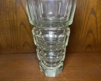 Josef Hoffmann for Moser Art Deco Prism Cut Crystal Vase second image