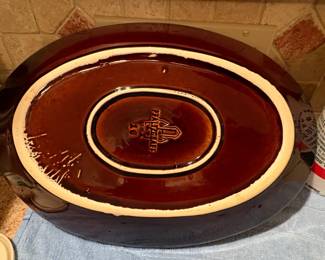 Pfaltzgraff Stoneware Brown Drip Glaze Oval Roaster or Casserole Dish