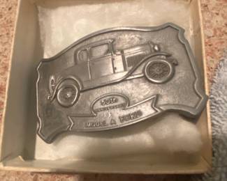 Vintage Model A Ford th Anniversary Belt Buckle