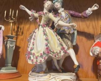 Dresden Porcelain Dancing Couple Figurine