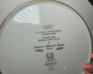 Lenox Meadowlark Collector Plate by Edward Marshall Boehm third image