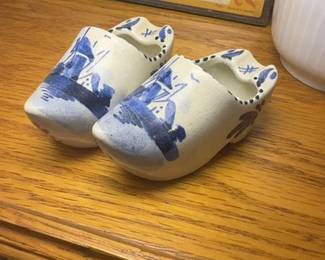 Pair of Delft Blue Miniature Clogs second image