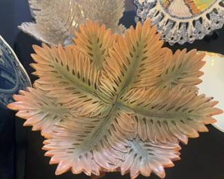 Antique Majolica Fern Bowl second image