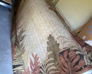KAS Sparta Beige Palm Leaves Wool Area Rug
