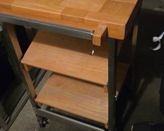 John Boos Cucina Elegante Maple Butcher Block Kitchen Cart