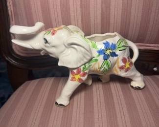 Vintage Ceramic Elephant Planter second image