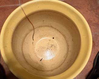 HandPainted Ceramic Planter with Saucer second image
