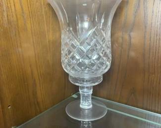 Cut Crystal Hurricane Candle Holder