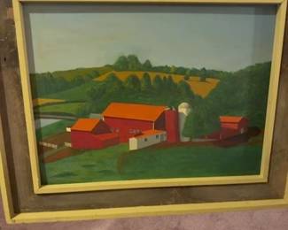 Willow Valley Farm Landscape Painting by A. Stadler fourth image