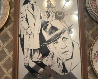 Humphrey Bogart Film Noir Trio Decorative Mirror second image