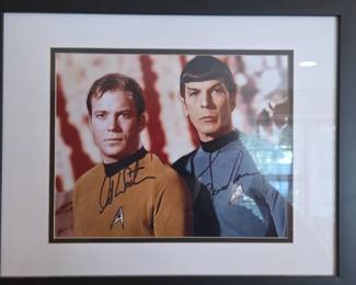 William Shatner and Leonard Nimoy Autographed Star Trek Photo