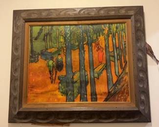 Les Alyscamps Falling Autumn Leaves Painting