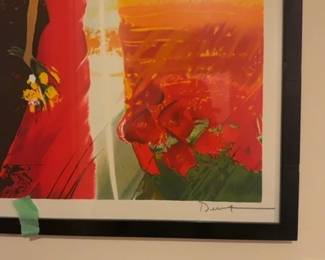 Woman with Flowers Lithograph by Emile Bellet second image