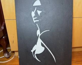 Abstract Silhouette Portrait Painting