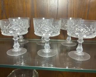 Cristal DArquesDurand Diamond Cut Coupe Glasses