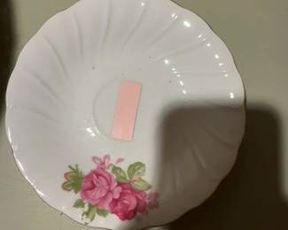 Porcelain Saucer with Pink Roses, Made in Japan