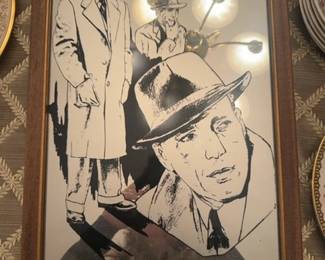Humphrey Bogart Film Noir Trio Decorative Mirror
