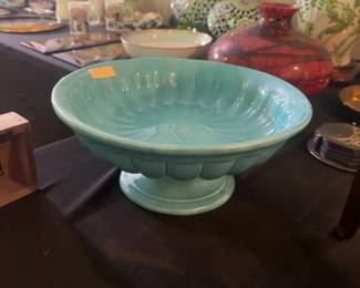 Vintage Franciscan Coronado Aqua Swirl Footed Bowl second image