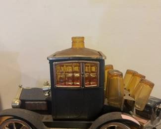 Vintage s Ford Model T Liquor Decanter with Music Box and Glasses second image