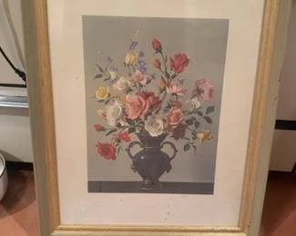 Floral Still Life Print in Ornate Frame second image
