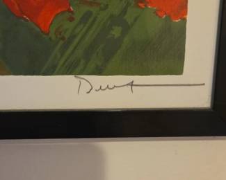 Emile Bellet Chapeau Blanc Et Robe Rouge Limited Edition Print second image