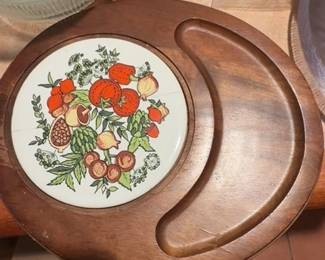 Vintage Goodwood Spice of Life Cheese Board with Ceramic Insert
