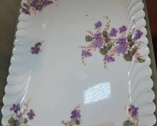 Vintage Violet Floral Serving Platter second image