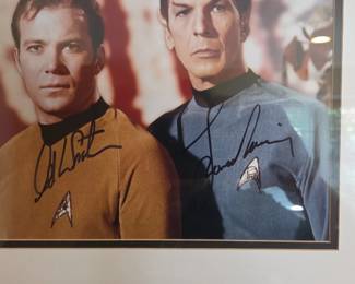 William Shatner and Leonard Nimoy Autographed Star Trek Photo second image