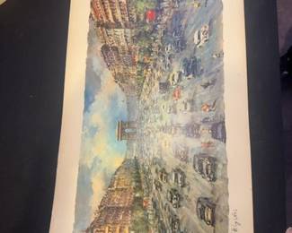 Paris Champslyses Oil Painting by Anatol Bouchet