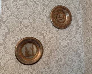 Antique Copper Wall Plates with Classical Scenes