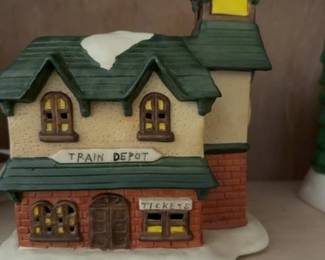 Hallmark Old English Village Train Depot Miniature