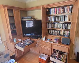 Custom Builtin Entertainment Center with Media Storage second image