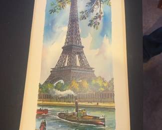 Paris  Tour Eiffel et la Seine Print by Michael