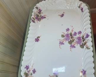 Vintage Violet Floral Serving Platter