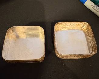 Ornate Silverplate Trinket Box Set