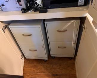 two-drawer file cabinets, on rollers