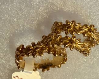 James Avery 14k earrings and ring "Margarita", retired pieces