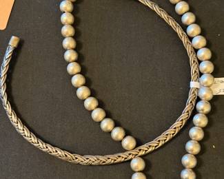 sterling beads and choker