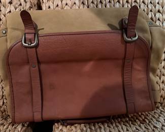 leather & canvas messenger bag
