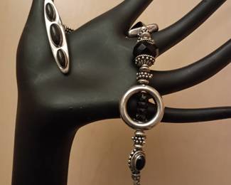 Vintage Sterling bracelet, “NC” mark Navajo sterling