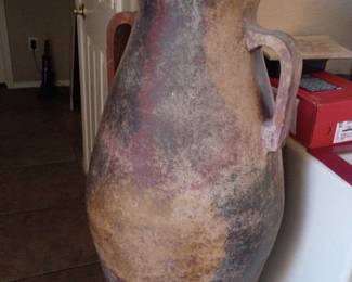 rustic terracotta amphora floor vase