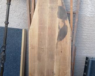 vintage wooden folding ironing board