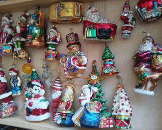 vintage Christopher Radko glass Christmas ornaments