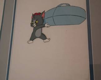 Framed vintage Art Cells Tom and Jerry
