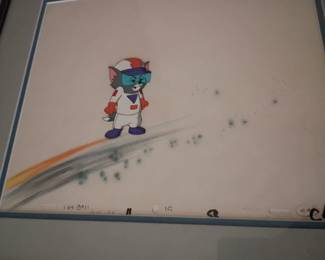 Framed vintage Art Cells Tom and Jerry