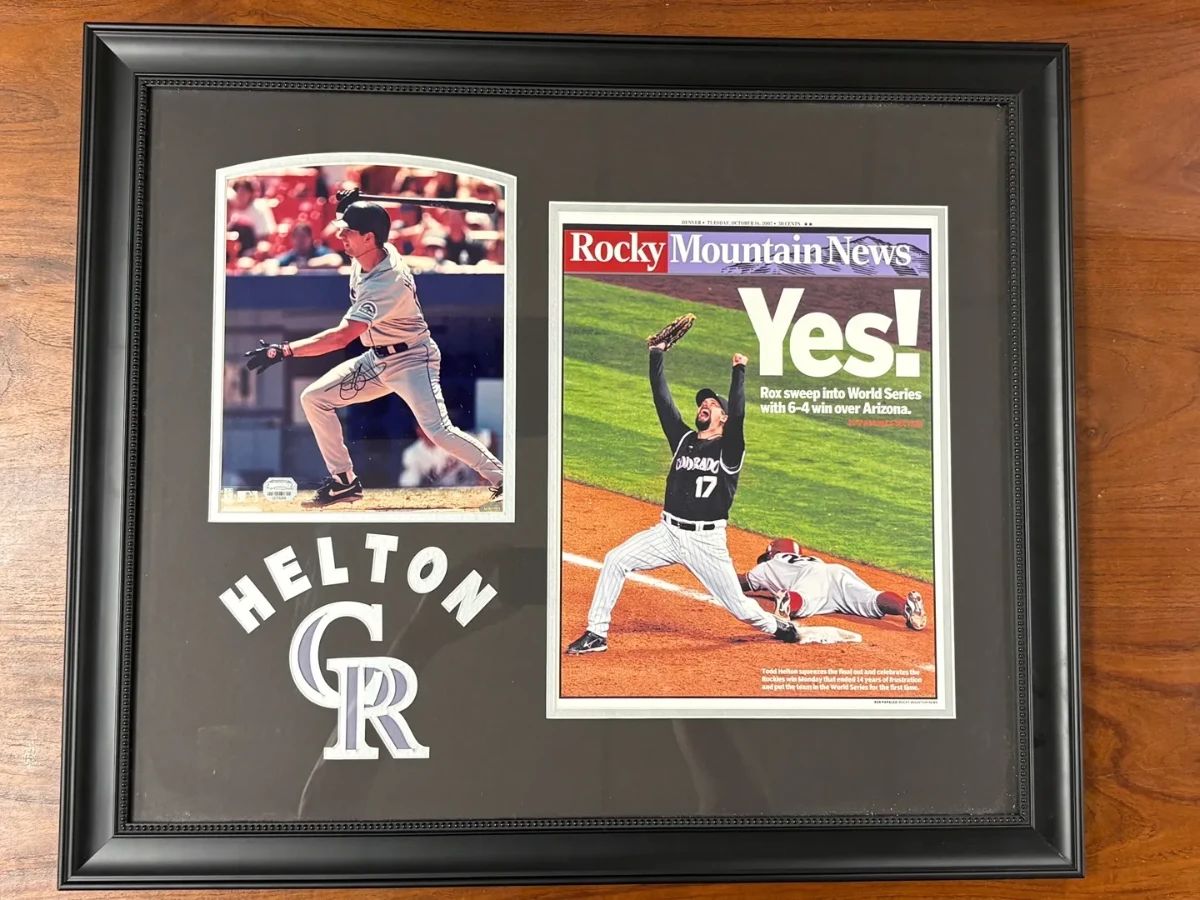 Todd Helton Autographed Framed Display